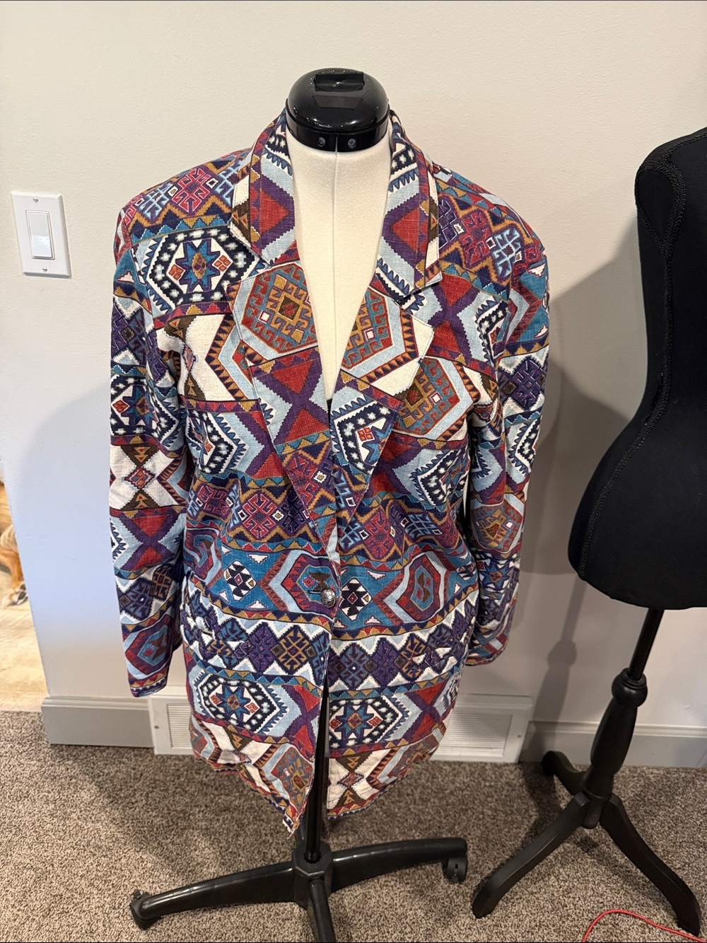Circle T Multicolor Geometric Open-Front Jacket - Women’s Size Medium